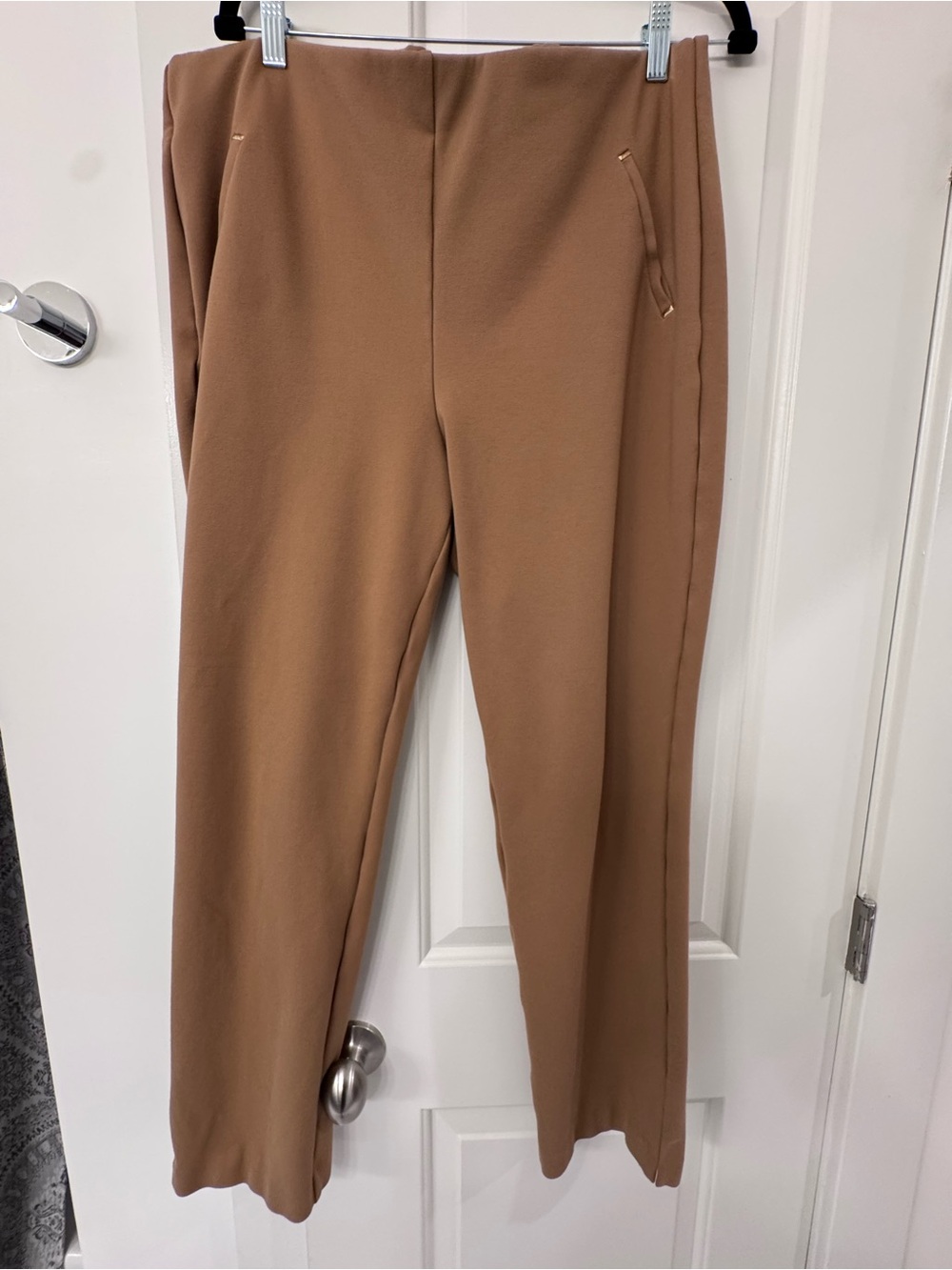 Chico's women’s  Tan Straight Legged pants cropped